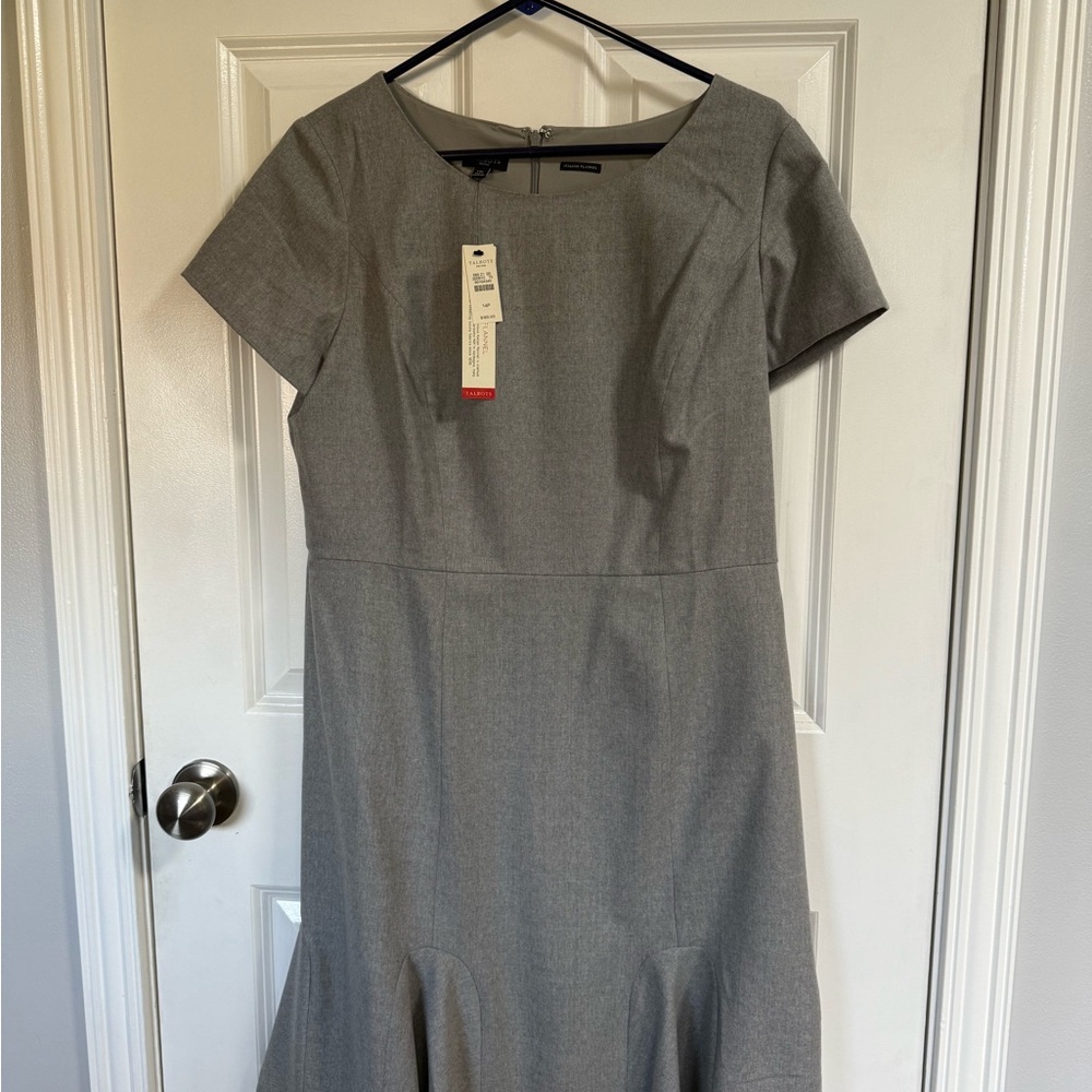 Talbots Classic Gray Midi Dress